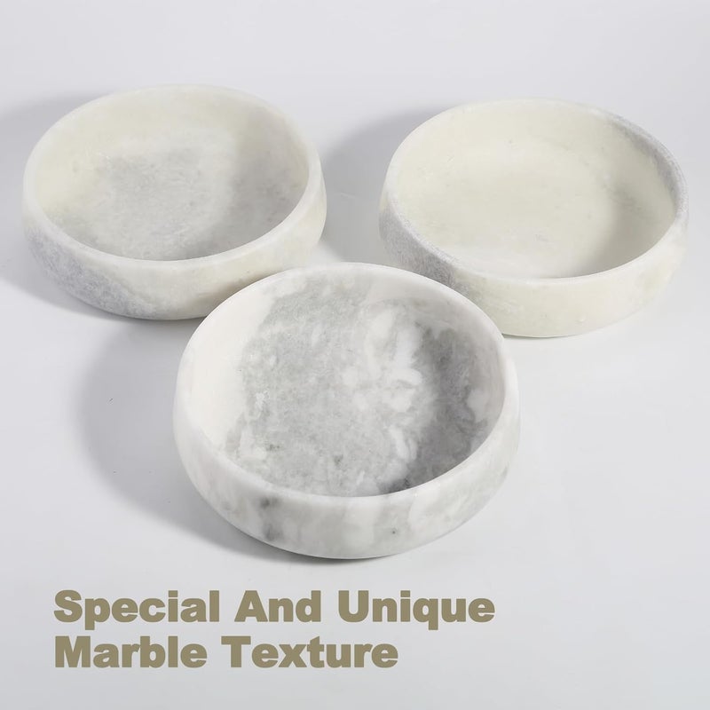 karibiber White Dog Bowl, Marble Dog Food Bowl, Non-Slip Water Dish Large, Heavy Duty Pet Bowl for Large Dogs, African Natural Marble, Holds 6 Cups(6lbs) - Image 5